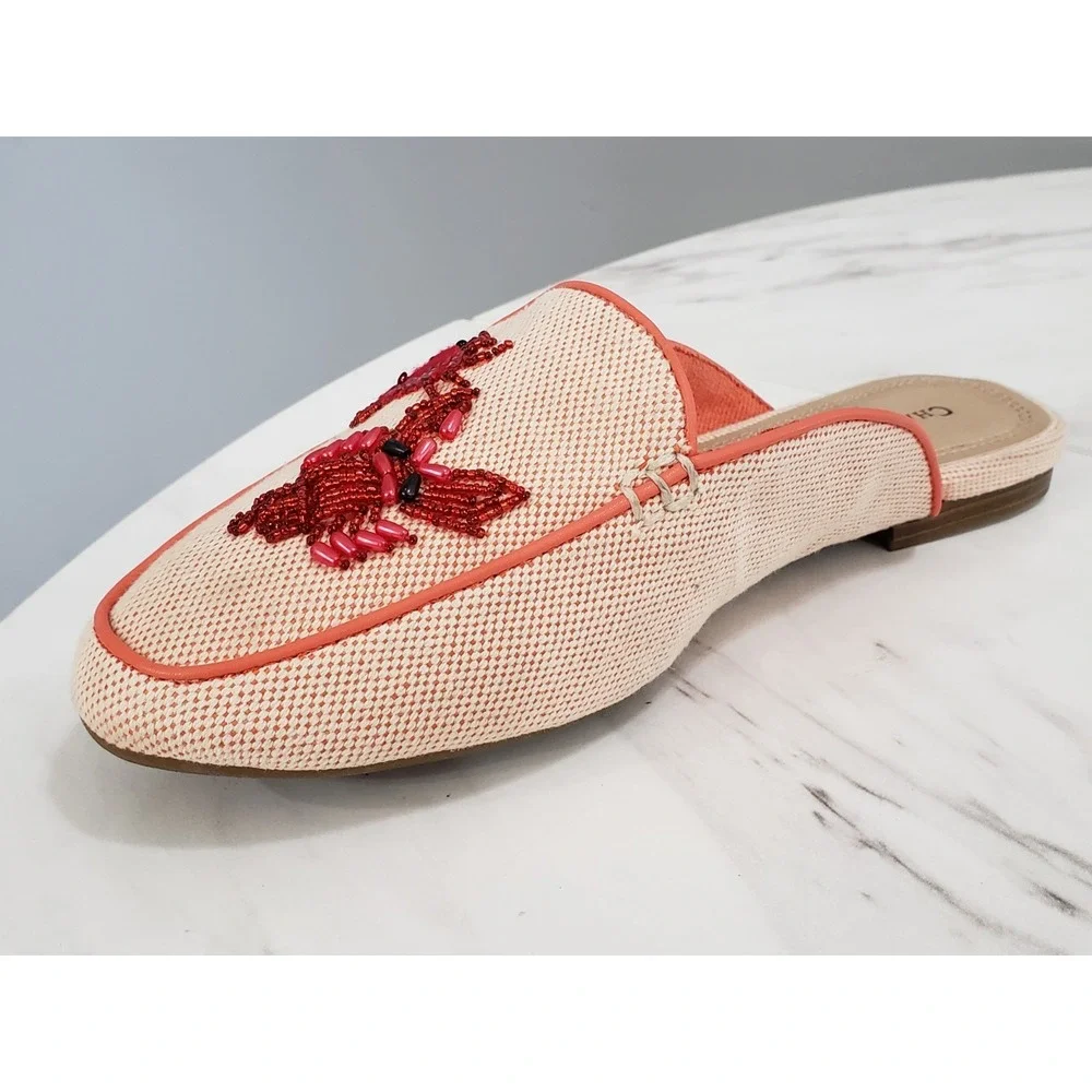NEW Beaded SIZE 7.5 Charter Club Lobster Crab Coastal Loafer Boat Shoe Slip‎ On